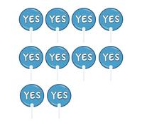 Wswqop Lot de 10 Panneaux de Signalisation Réutilisables et Imperméables, Pratiques et Faciles à Utiliser, pour Les Discussions entre Enseignants et élèves, Oui Ou Non