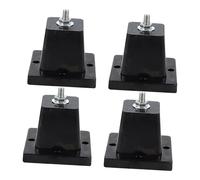 Wswqop Lot de 4 Coussinets Anti-vibrations pour Climatiseur, Support D'isolateur de Vibrations, Base Mini-split, Condensateur, Pieds de Compresseur D', S