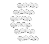 Wswqop Lot de 6 Pinces à Cheveux, Base de Bijoux Vierge En Laiton, Personnalisable, Idéales pour Offrir Ou Décorer Votre Intérieur, argent