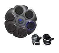 Wswqop Machine de Boxe Musicale à Réaction Intelligente avec Panneau Lumineux et Coussin de Frappe pour Augmenter La Force, Convient à Tous Les âges, Noir