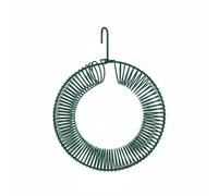 Wswqop Mangeoire à Oiseaux Couronne en Métal avec Crochet Suspendu Récipient à Cacahuètes Fonction Décorative et Étanche Adaptée pour Attirer et Nourrir Les, Vert