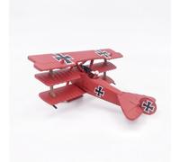 Wswqop Maquette Avion Alliage Réplique Avion Miniature Modèle Aéronef Mini Avion Construction en Alliage avec Hélice Fixe et Train d'Atterrissage Détaillés, 1/72 Baron Rouge