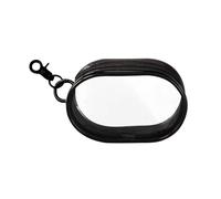 Wswqop Organiseur d'Écouteurs Étui Rangement Câbles Pochette Accessoires Boîtier Électronique en PVC Résistant et Imperméable Transparent avec Double, Noir, avec Crochet