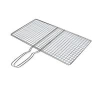 Wswqop Panier à Griller pour Barbecue pour Poisson Viande Légumes avec Stabilisation par Fermeture et Maillage Renforcé Nettoyage Simple Adapté Aux