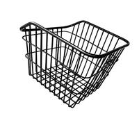 Wswqop Panier de Rangement pour Vélo, Coffre de Rangement pour Roue Arrière, Porte-Bagages, Panier Cargo en Acier avec Réflecteurs pour Une Meilleure, sans Couvercle
