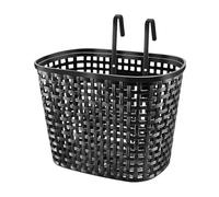 Wswqop Panier de Vélo Décor Avant Panier de Cyclisme Tendance Pratique Panier Avant de Vélo Panier de Guidon pour Les Parcs D'équitation Pique-niques Rue, Noir