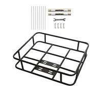 Wswqop Panier Universel pour Vélo, Sac de Transport, Panier de Rangement, Fixation, Fer, Stable, pour Chiens, Adolescents, Courses, Cyclotourisme, 48cmx38cm