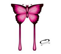 Wswqop Papillon Kite Grand pour Enfants Adultes avec Facile à Assembler Jouet Extérieur en Polyester Adapté Beach Parc Anniversaire Cadeaux, Rose