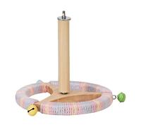 Wswqop Perche D'oiseau Stand du Volant Perch Perch Jouet, Jouet D'oiseau, Roue d'exercice, Perchoir Rotatif pour Les Oiseaux pour Les Parakets des Pinsons Co, Coloré