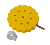 Wswqop Perchoir Décoratif en Bois pour Oiseaux avec Plateforme de Jeu pour Perruches et Conures Idéal pour Les Volières et Les Cages, Rond