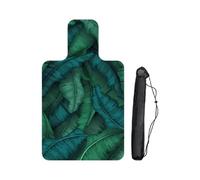 Wswqop Pilates Reformer Mat Surface Antidérapante Tapis d'exercice Portable en Caoutchouc et Suédine pour Protection D'Équipement Accessoire Adapté pour Sall, Feuilles Vertes