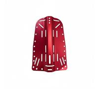 Wswqop Plaque de Plongée Plaque Arrière Plaque Harnais Construction Monobloc Stable avec Perçages Multiples pour Sangles et Crotch en Alliage Léger Adaptée, Rouge