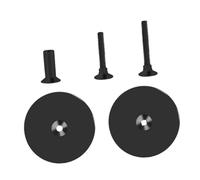 Wswqop Plaque de Recouvrement de Trou de Porte, Robuste, Plaque de Recouvrement de Bouton de Remplissage de Trou de Porte pour Tiroirs Résidentiels et Commer, Noir