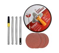 Wswqop Ponceuse pour Plâtre Système de Ponçage Murale avec Manche Extensible Disque Rond Pivotant Facile à Installer Convient pour Travaux de Plafonds Murs, Rouge