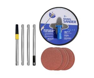 Wswqop Ponceuse pour Plâtre Système de Ponçage Murale avec Manche Extensible Disque Rond Pivotant Facile à Installer Convient pour Travaux de Plafonds Murs, Bleu