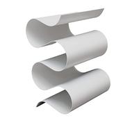 Wswqop Porte-Bouteilles Métal Support Vin Présentoir Organisateur Etagère Design Géo Résistant Convient pour Cuisine Bar Hôtel Restaurant Taille, Blanche