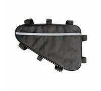 Wswqop Power Pack Sac Triangle Vélo Sacoche Cadre Trousse Guidon Pochette Cadre Polyester Robuste avec Ouverture Zippée et Œillet pour Câbles Bande, Noir, Noir, 35 30 20