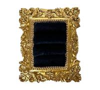 Wswqop Présentoir à Bagues de Style Vintage, Plateau de Présentation pour Boucles d'oreilles, Pièce Maîtresse en Résine, élégant Présentoir à Bagues, Cad, Noir