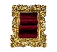 Wswqop Présentoir à Bagues de Style Vintage, Plateau de Présentation pour Boucles d'oreilles, Pièce Maîtresse en Résine, élégant Présentoir à Bagues, Cad, Rouge