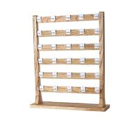 Wswqop Présentoir à Bijoux en Bois avec Crochets pour Colliers, Boucles d'oreilles, Pendentifs et Cartes, Idéal pour Un Bureau Ou La Maison, 6 Niveaux
