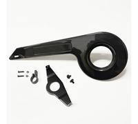 Wswqop Protège Chaîne Vélo Garde Pignon Couverture Plateau Carénage PP Léger Propreté Préservée Pantalon à l'Abri Compatible 32 à 36 Dents pour Vélos de, Noir avec Fixation Arrière