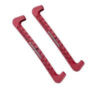 Wswqop Protège-Lames Patins à Glace PVC Métal Accessoires Protection Universelle Ajustable Ressort Souple Motif Antidérapant Convient pour Hockey Patinage Artistique Déplacement, Red