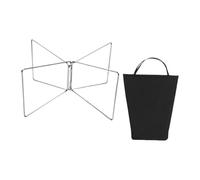 Wswqop Rack à Bagages de Support de Refroidisseur Plié Stable Sturdy Practical Universal Ice Box Boîte en Acier Inoxydable pour Le Barbecue Piérante de La Pê, avec Sac de Rangement
