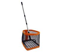 Wswqop Ramasse-balles de -Pong avec Réglage Confortable de La Hauteur et Dispositif de Collecte Stable en Acier Inoxydable et PVC pour Ramasser Les Balle, Orange