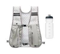 Wswqop Sac à Dos de Sport avec Système D'hydratation, en Nylon Imperméable avec Fermeture Sécurisée, pour Téléphone Portable et Bouteille d'eau, Gris Clair