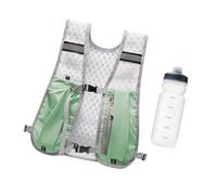 Wswqop Sac à Dos de Sport avec Système D'hydratation, en Nylon Imperméable avec Fermeture Sécurisée, pour Téléphone Portable et Bouteille d'eau, Vert Clair