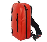 Wswqop Sac à Dos Imperméable Sacoche Bandoulière Étanche Besace Nylon TPU Résistante 12L avec Compartiment Zippé et Poche Maille Adapté à Pêche Vélo Déplacements Sorties, Orange, Orange