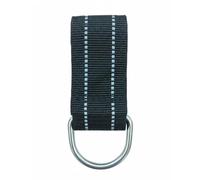Wswqop Sangle de Sécurité Plongée Bracelet Dragonne Sangle Poignet Lanière Conception Haute Visibilité avec Boucle D pour Relier Lignes et Binôme Adaptée à, Noir-Argent, 1,5 Pouce