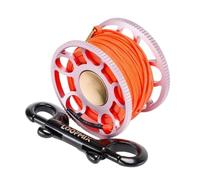 Wswqop Scuba Diving Reel avec Ergonomique Aluminium Déroulement Fluide de La Ligne Prise Sécurisée Adapté à La Plongée Navigation So, Rose
