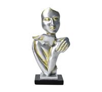Wswqop Sculpture Abstraite de Couple Enlacé - Collection de Sculptures - Cadeau D'anniversaire Créatif - Figurine D'amour pour Salon Ou Bibliothèque, Champagne