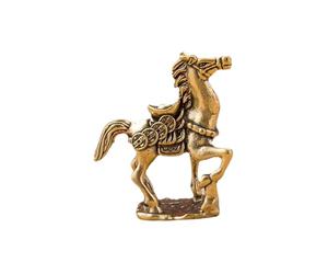 Wswqop Sculpture Cheval Décoration Figurine Animal Laiton Élégance Artisanat Modernité Adapté au Salon Chambre Bureau Décoration Maison Cadeau