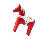 Wswqop Sculpture de Cheval de Dalécarlie, Modèle Suédois de Cheval de Dalécarlie pour Exposition, Rouge