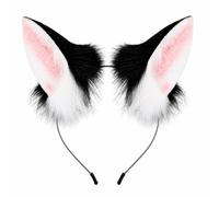 Wswqop Serre-Tête Oreilles Fait Main, Noir Et Blanc | Léger, Accessoire, pour Soirées Déguisées, Festivals