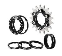 Wswqop Single Speed Cassette Pignon lo Acier Engrenage Refit Conversion Hub Kit Convertisseur Composant Adaptation Adapté Cyclistes Bricolage, Le Noir
