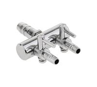 Wswqop Soupape de Commande de Levier de Débit d'air de Réservoir de Poissons D'aquarium d'acier Inoxydable, comme décrit + comme décrit, 2 Voies