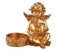 Wswqop Statue D'ange, Porte-bougie Chauffe-plat, Décoration de Table, Polyvalente, élégante, Légère, pour étagère, Bureau, Table de Chevet, Sculpture En, 10cmx7cmx10cm