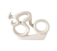 Wswqop Statue de Vélo de Sport En Porcelaine, Figurine de Collection pour Décoration Intérieure, Ornement de Table, Sculpture pour Couloir, Bureau Intérieur, L