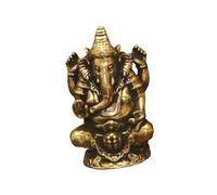 Wswqop Statuette de Bouddha éléphant, Figurine Artisanale Compacte, Sculpture En Laiton, Statuette de Thaïlandais pour Bureau, Chambre, étagère, Jard, 2.6 Cm X 1.5 Cm X