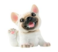 Wswqop Statuette de Chiot En Résine, Figurine Décorative de Collection pour Salon, Bureau Ou étagère, Carlin