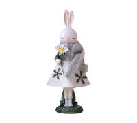 Wswqop Statuette de Lapin de Pâques Décorative et Mignonne, Idéale pour Le Salon, La Bibliothèque, Une Fête Ou Une Table, Style B