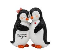 Wswqop Statuette Décorative En Résine D'un Couple de Pingouins pour Bureau, Chambre Ou Table