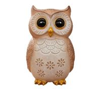 Wswqop Statuette Hibou Figurine Sculpture Oiseau Résine Ornement Décoratif Motif Réaliste Artisanal Adaptée à La Décoration de Salon Bibliothèque Bureau mais, Brun