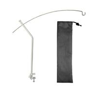 Wswqop Support de Lanterne pour Lampe de Camping Polyvalent avec Pochette à Cordon, Support de Table Pliable pour Activités de Plein Air, Barbecue, Pique-niq, Argent