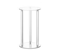 Wswqop Support d'Exposition Acrylique Présentoir Socle Piédestal Colonne Transparent Riser Design Sobre Trois Piliers Convient aux Compositions Centres de Table Scènes Photo Réceptions , 20 Cm X 40 Cm