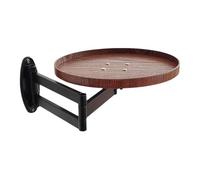 Wswqop Table Pliante Murale Table d'Appoint Bureau Mural Table à Café Table d'Angle Extensible en Bois Fer Pliable Convient à la Décoration Intérieure, Brun foncé