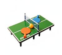 Wswqop Tennis Compact de Jeu Pliable Jouet Bois Filet Raquettes Balle Fonction Interactive Convient à Parents Enfants Jeux Bureau Salon Cadeau